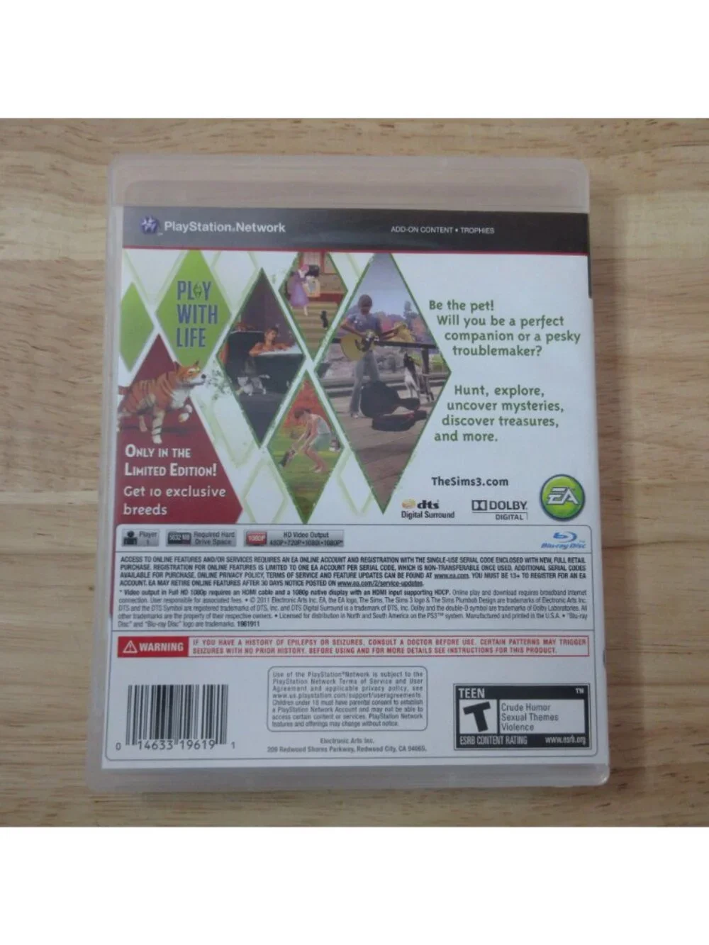 Sims 3 Pets Limited Edition - Sony PlayStation 3